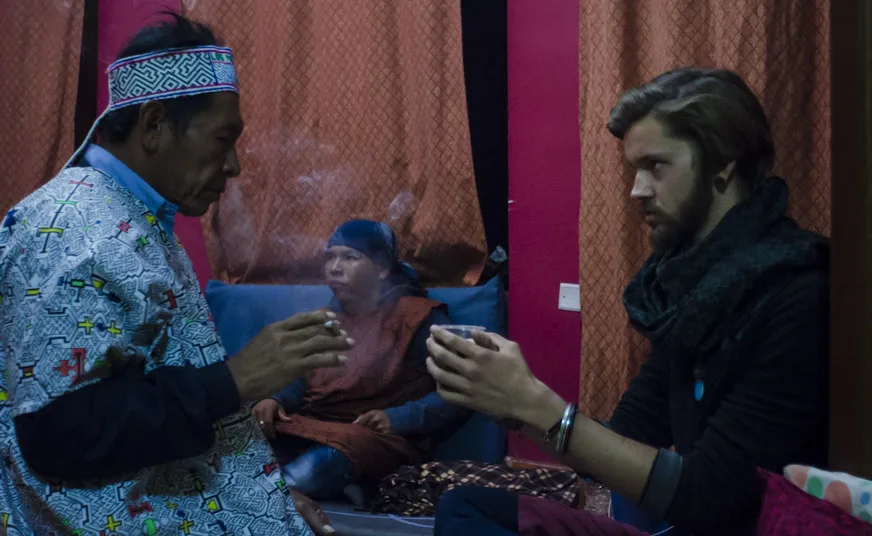 Guided meditation during Ayahuasca ceremony