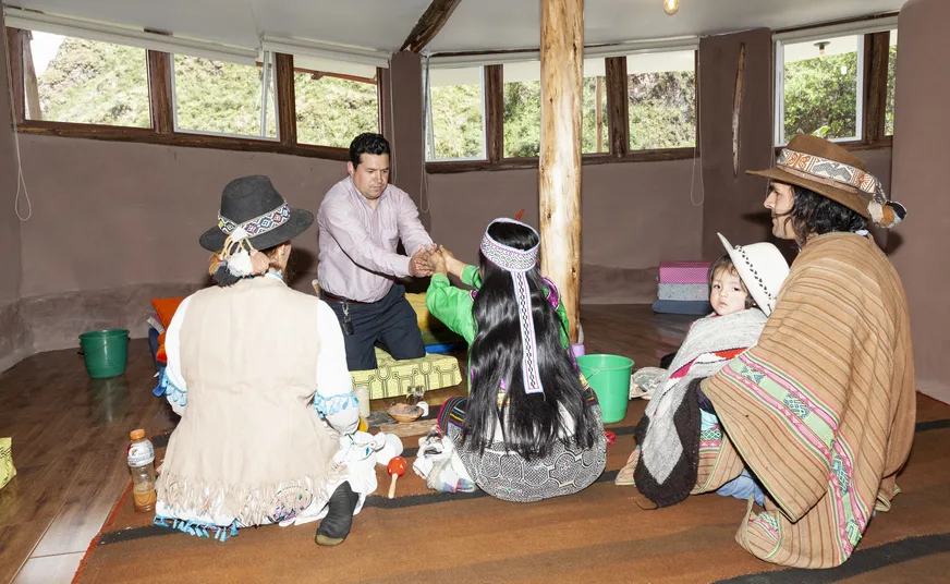 Sacred patio in Ayahuasca ceremony Cusco
