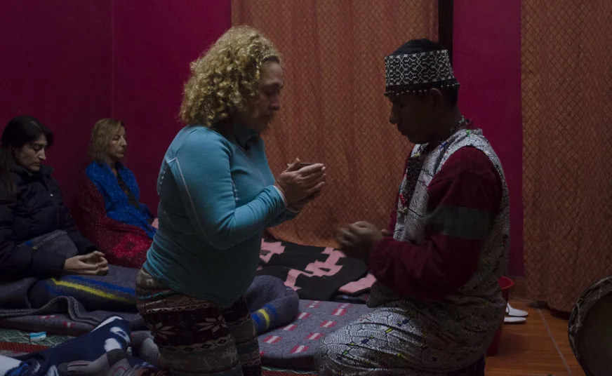 Spiritual healing in Ayahuasca ceremony