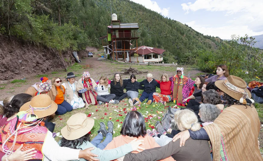 Group healing during Wachuma ceremony