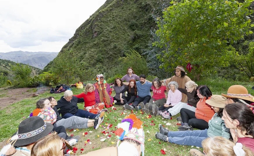 Wachuma ceremony offering on spiritual altar