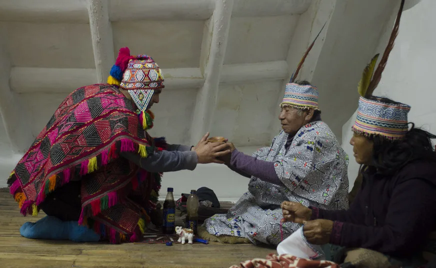 Sunrise meditation in Wachuma ceremony