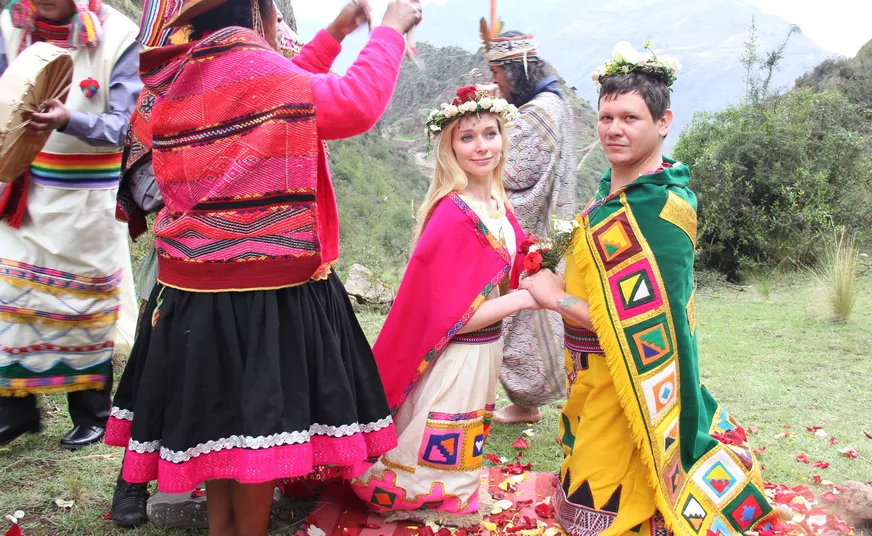 Spiritual half day wedding ritual in Cusco with ancestral traditions