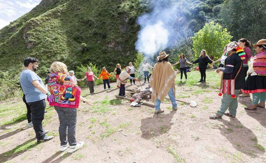 Spiritual healing in wachuma ceremony